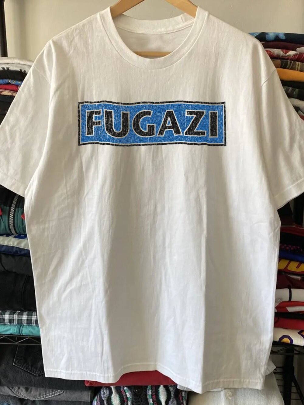 Rare Fugazi Promo Washed White Tee